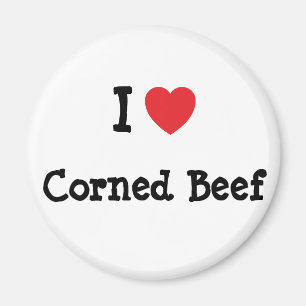 Íman Eu adoro Camiseta Corned Beef Heart