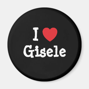 Íman Eu adoro Camiseta Gisele Heart