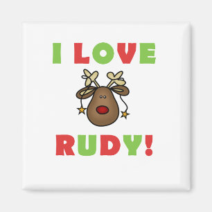 Íman Eu adoro Camisetas e presentes de Rudy