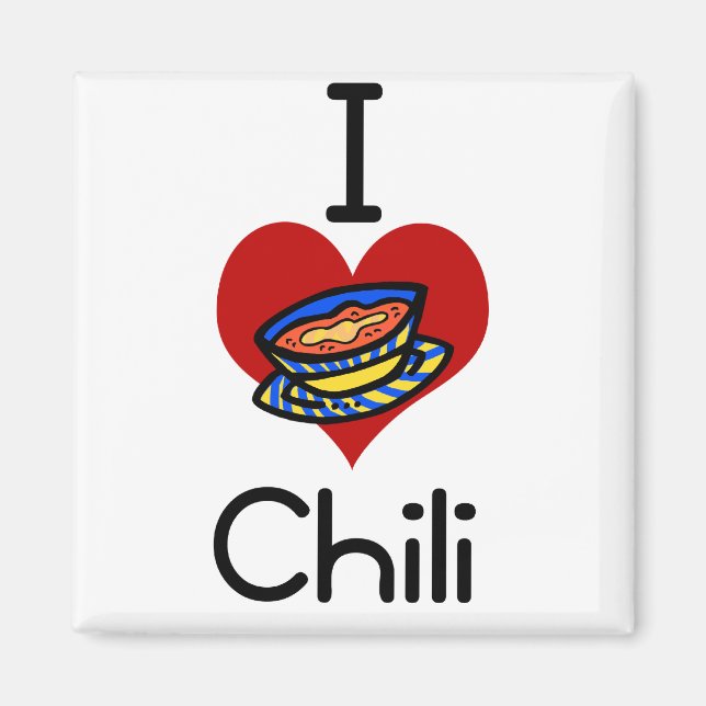 Íman Eu adoro chili cardíaco (Frente)