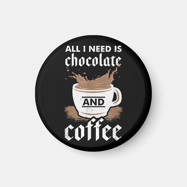 Íman Eu Adoro Chocolate E Café (Frente)