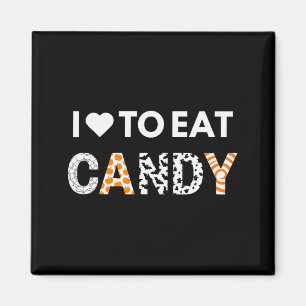 Íman Eu Adoro Comer Doce Sou Doce Casais de Halloween M