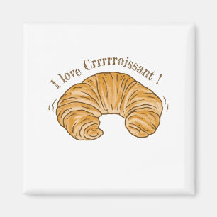 ÍMAN EU ADORO COMIDA DE BISCUIT CROISSANT, CROISSANT
