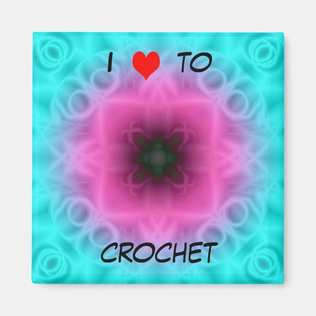 Íman Eu Adoro Crochet Magnet (Frente)