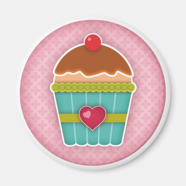 Íman Eu adoro Cupcakes Magnet (Frente)