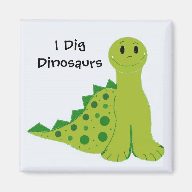 Íman Eu Adoro Dinossauros (Frente)