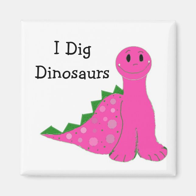 Íman Eu Adoro Dinossauros (Frente)