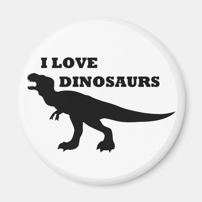 Íman Eu Adoro Dinossauros! (Frente)