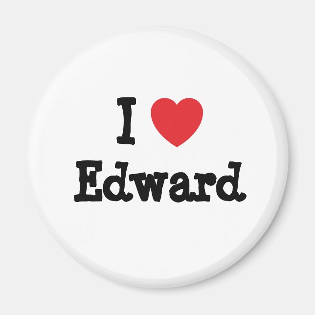 Íman Eu adoro Edward Heart-Shirt (Frente)