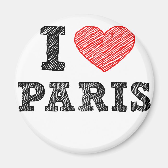 Íman Eu Adoro Esquema de Paris (Frente)