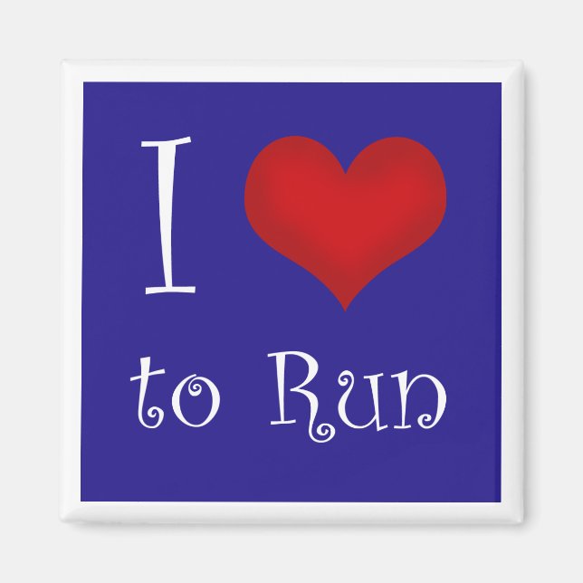 Íman Eu adoro executar o Magnet (Frente)