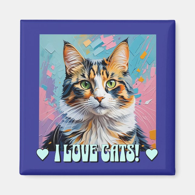 Íman Eu Adoro Gatos! (Frente)