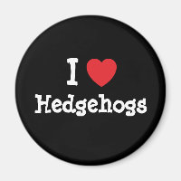 Eu adoro Hedgehogs coração personalizado