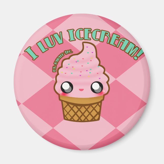 Íman Eu adoro Icecream! (Frente)