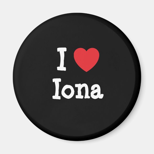 Íman Eu adoro Iona Heart-Shirt (Frente)