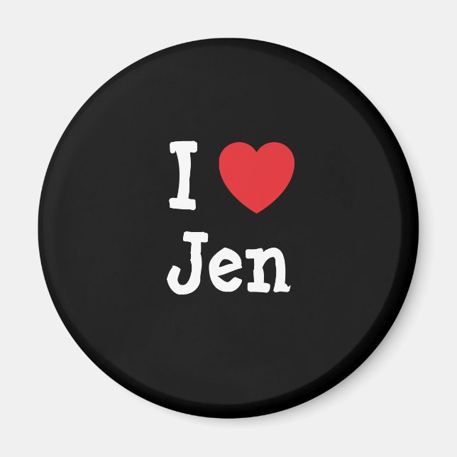 Íman Eu adoro Jen Heart-Shirt (Frente)