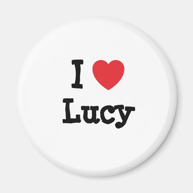 Íman Eu adoro Lucy Heart-Shirt (Frente)