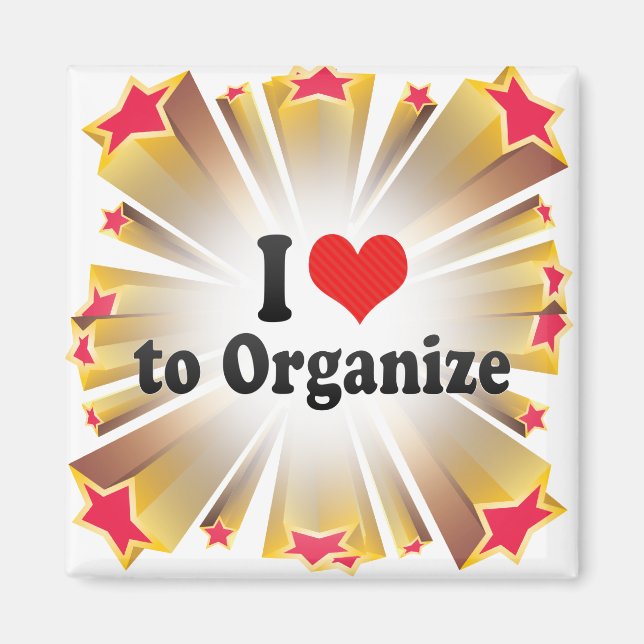 Íman Eu adoro me organizar (Frente)