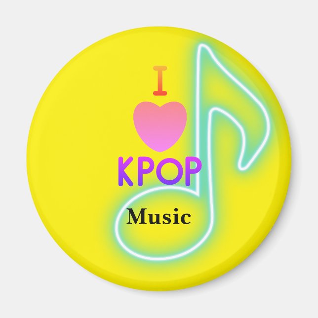 Íman Eu adoro música K-pop (Frente)
