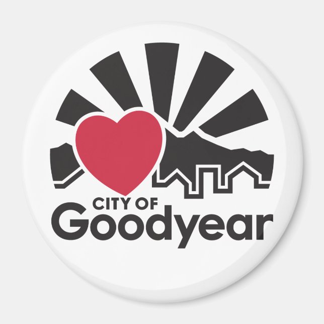 Íman Eu Adoro O Magnete redondo Goodyear (Frente)