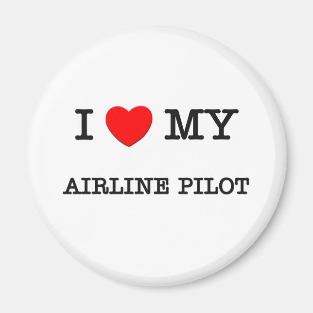 Íman Eu adoro o meu PILOTO de linha de ar (Frente)