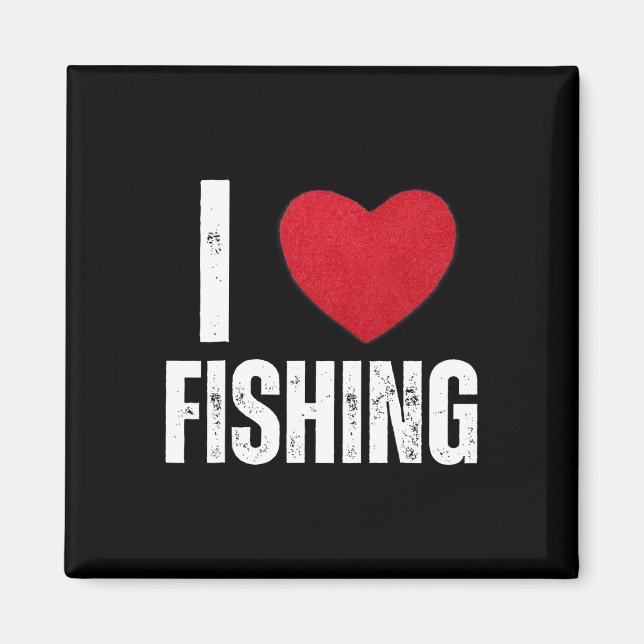 Íman Eu Adoro Presentes De Pesca Para Crianças Pescaran (Frente)
