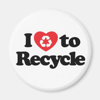 Íman Eu adoro Reciclar Magnet
