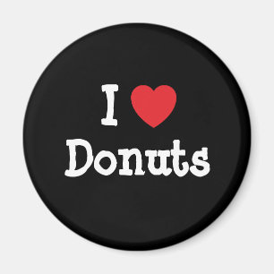 Íman Eu adoro Rosquinha coração T-Shirt
