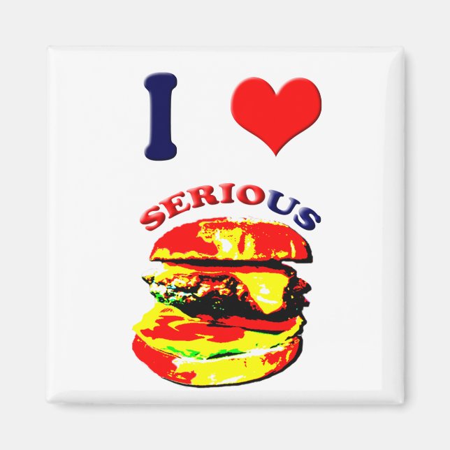 Íman Eu Adoro Sérios Burgers (Frente)