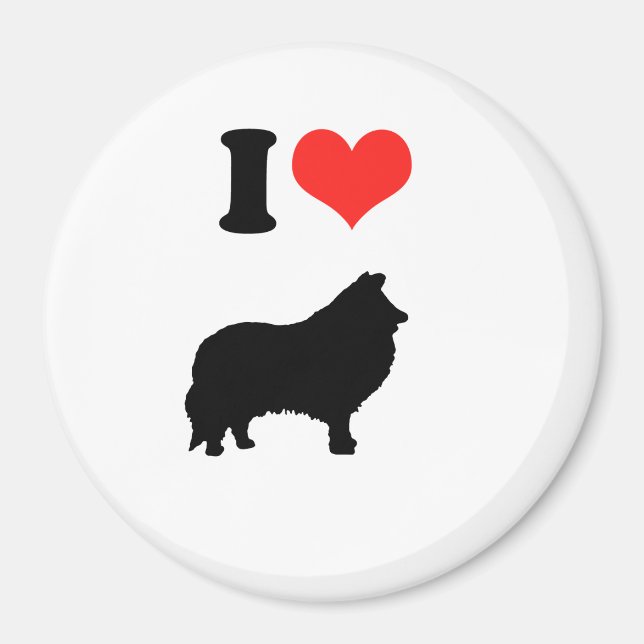 Íman Eu Adoro Shelties (Frente)