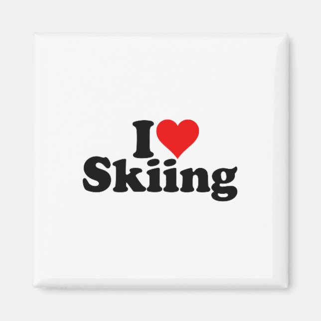 Íman Eu adoro Ski Ski Ski Snowboard (Frente)