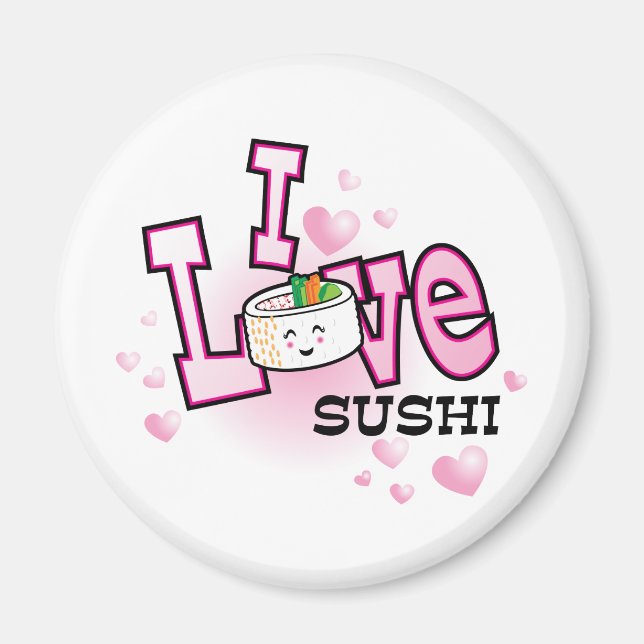 Íman Eu adoro sushi (Frente)