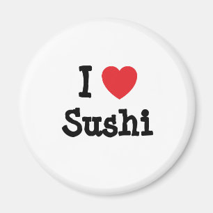 Íman Eu adoro Sushi Heart T-Shirt