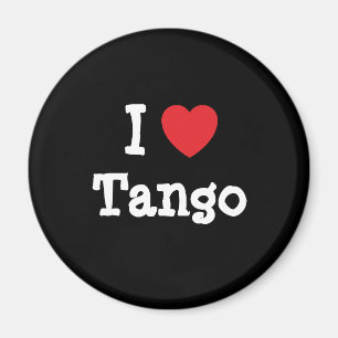 Íman Eu adoro Tango coração personalizado personaliza