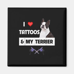 Íman Eu Adoro Tatuagens E Meu Cachorro Collie Da Fronte