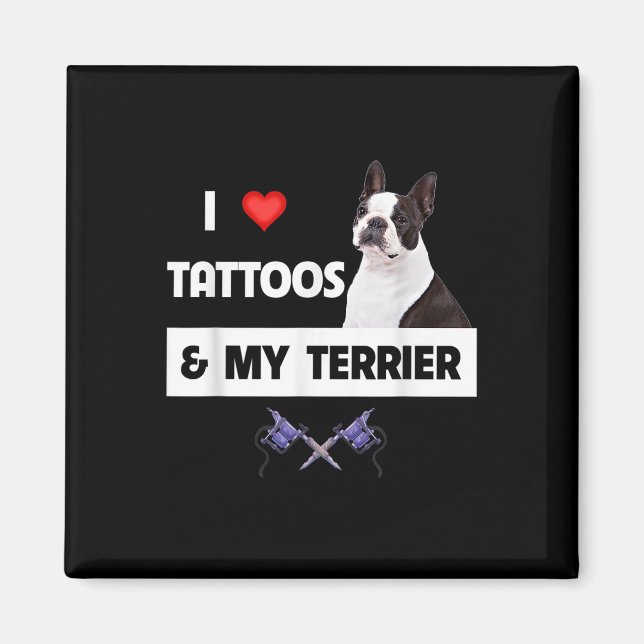 Íman Eu Adoro Tatuagens E Meu Cachorro Collie Da Fronte (Frente)
