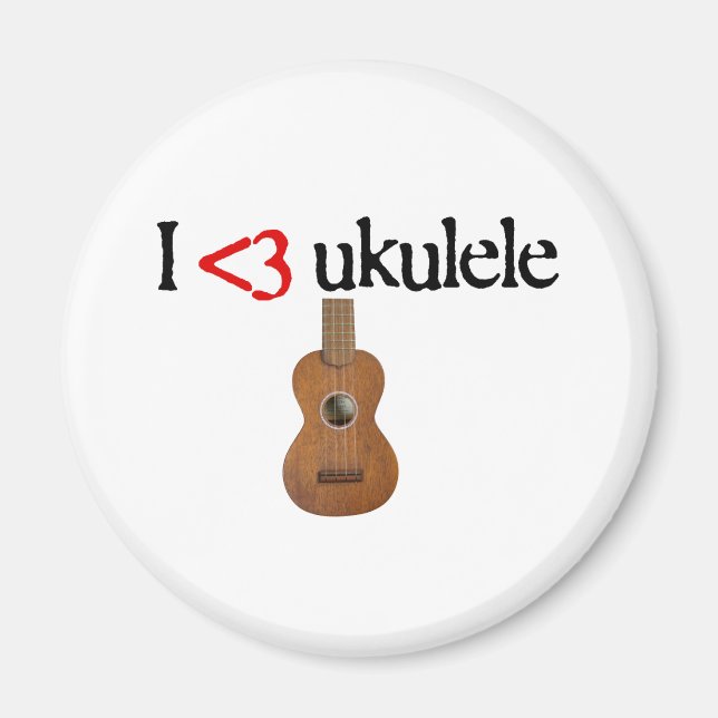 Íman Eu adoro ukulele (Frente)