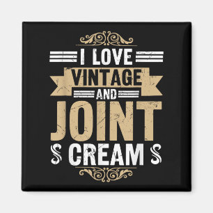 Íman Eu Adoro Vintage Joint Cream Funny Mais velho Apos