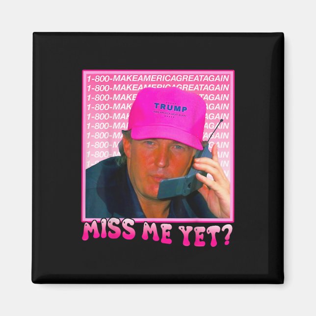 Íman Eu Ainda Donald Trump 2024 Segurando Telefone Rosa (Frente)