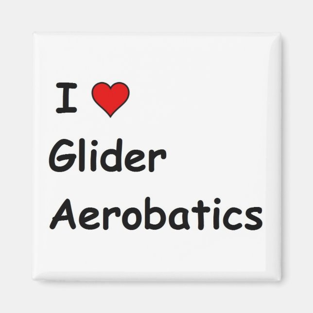 Íman Eu Amo A Aerobática Glider (Frente)