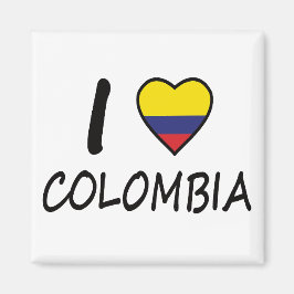 Íman Eu amo a bandeira colombiana Colômbia