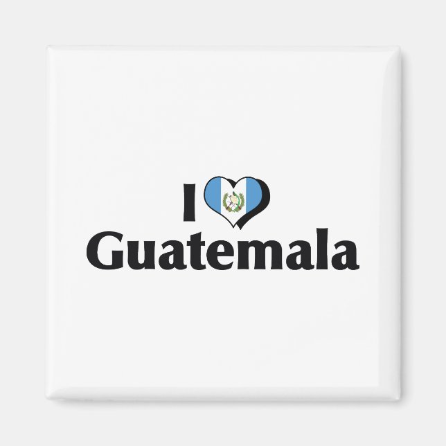 Íman Eu amo a bandeira da Guatemala (Frente)
