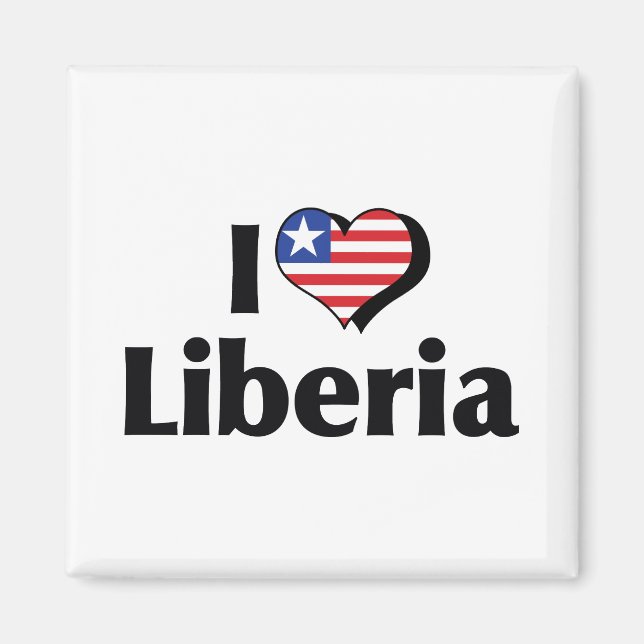 Íman Eu Amo a Bandeira da Libéria (Frente)