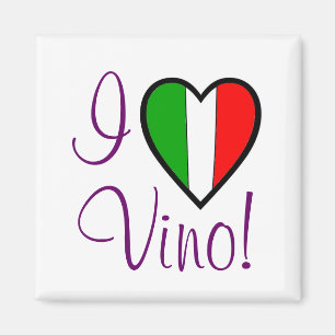 Íman Eu amo a bandeira Vino-Italiana