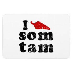 Íman Eu amo a comida tailandesa do Lao de Isan do ❤ d