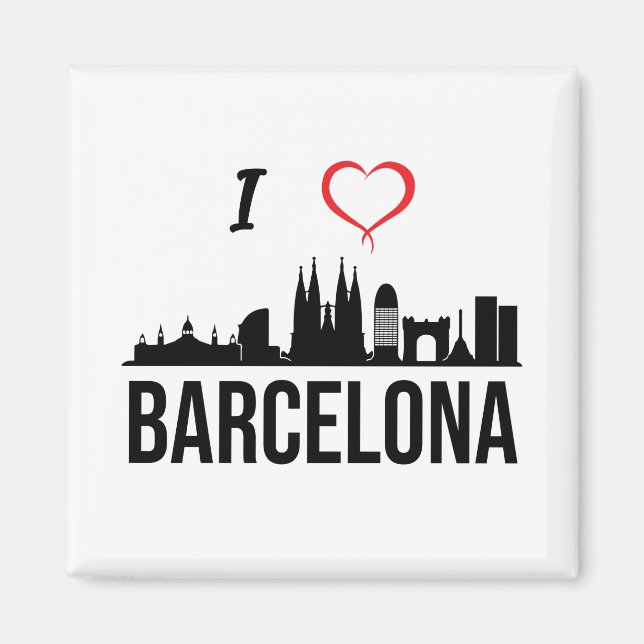 Íman Eu amo a Espanha de Barcelona (Frente)