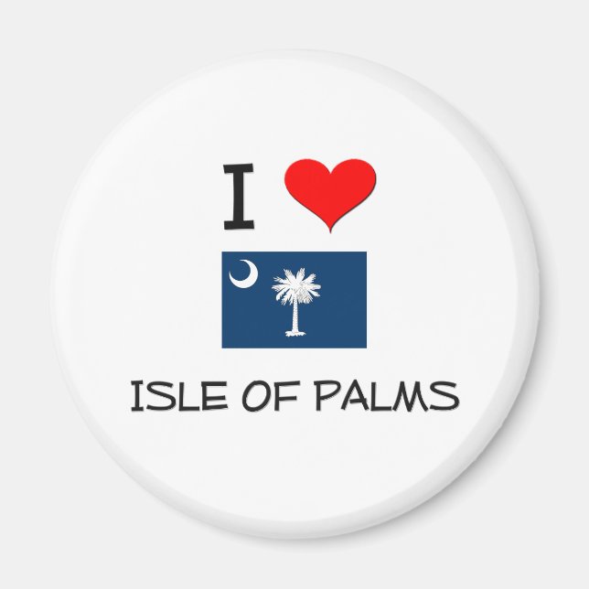 Íman Eu Amo A Ilha De Palms Carolina Do Sul (Frente)
