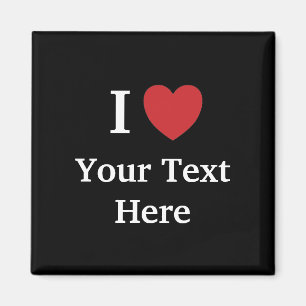 Íman Eu amo a imã de geladeira de Personalisable -