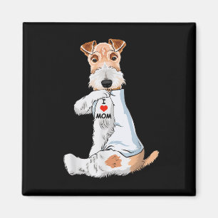 Íman Eu Amo A Mãe Tattoo Wire Fox Terrier Mãe Cachorro