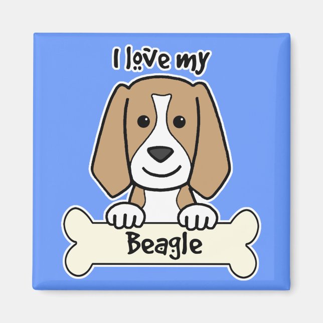Íman Eu Amo A Minha Beagle (Frente)